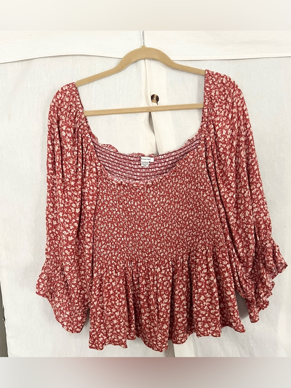 American Eagle Smocked Flowy Top XXL